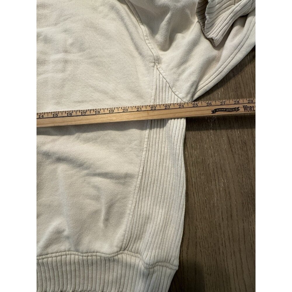 Aerie Cheers Down to Earth Crew neck Sweatshirt Oversized Small Cream Spell out - Picture 8 of 9